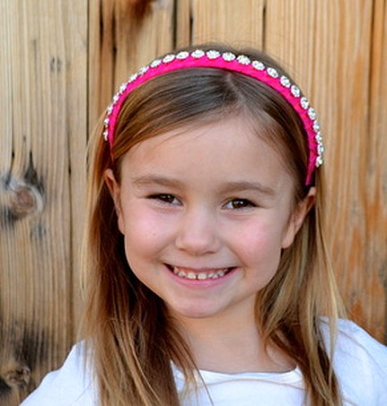 Jeweled Headband in Hot Pink